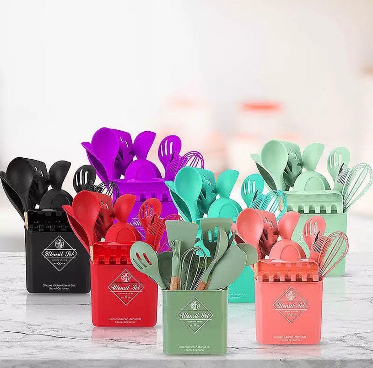 13pcs Silicone Kitchenware Heat Resistant Utensils Set With Spoon Holder, Non-Stick Heat Resistant Silicone Cookware Set, Silicone Cooking Utensils Set With Holder 13pcs Silicone Kitchenware Heat Resistant Utensils Set With Spoon Holder, Non-Stick Heat Resistant Silicone Cookware Set, Silicone Cooking Utensils Set With Holder